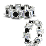 Load image into Gallery viewer, 5 Carat Emerald Cut And Round Diamond Eternity Band
