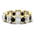 Load image into Gallery viewer, 5 Carat Emerald Cut And Round Diamond Eternity Band

