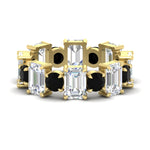 Load image into Gallery viewer, 5 Carat Emerald Cut And Round Diamond Eternity Band
