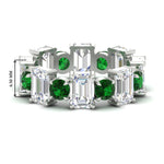 Load image into Gallery viewer, 5 Carat Emerald Cut And Round Diamond Eternity Band
