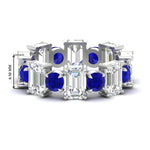 Load image into Gallery viewer, 5 Carat Emerald Cut And Round Diamond Eternity Band
