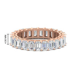 Load image into Gallery viewer, 5-carat-emerald-cut-diamond-anniversary-wedding-ring-in-rose-gold-FDEWB9293EM-5.00CT-NL-RG
