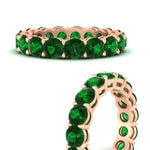 Load image into Gallery viewer, 5-carat-emerald-eternity-band-ring-in-rose-gold-FD11249-ROBGEMGRANGLE3-5.00CT-NL-RG
