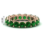 Load image into Gallery viewer, 5-carat-emerald-eternity-band-ring-in-rose-gold-FD11249ROBGEMGR-5.00CT-NL-RG-HW
