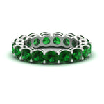 Load image into Gallery viewer, 5-carat-emerald-eternity-band-ring-in-white-gold-FD11249ROBGEMGR-5.00CT-NL-WG
