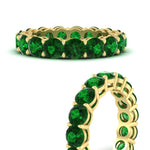 Load image into Gallery viewer, 5-carat-emerald-eternity-band-ring-in-yellow-gold-FD11249-ROBGEMGRANGLE3-5.00CT-NL-YG
