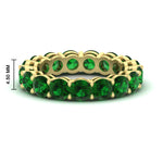Load image into Gallery viewer, 5-carat-emerald-eternity-band-ring-in-yellow-gold-FD11249ROBGEMGR-5.00CT-NL-YG-HW
