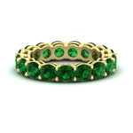 Load image into Gallery viewer, 5-carat-emerald-eternity-band-ring-in-yellow-gold-FD11249ROBGEMGR-5.00CT-NL-YG
