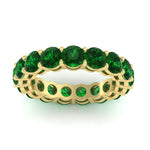 Load image into Gallery viewer, 5-carat-emerald-eternity-band-ring-in-yellow-gold-FD11249ROBGEMGRANGLE5-5.00CT-NL-YG
