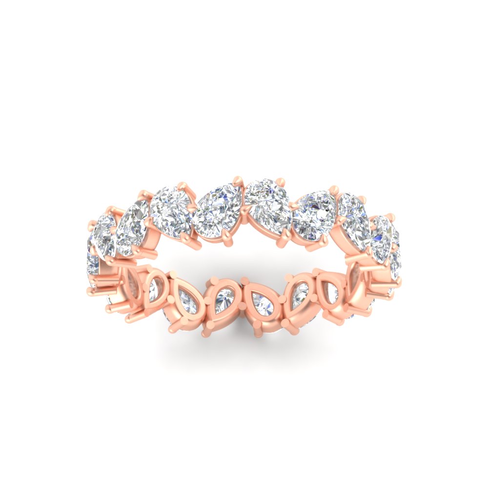 5 Carat Eternity Tear Drop Wedding Band
