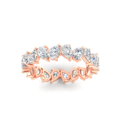 5 Carat Eternity Tear Drop Wedding Band