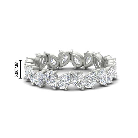 5 Carat Eternity Tear Drop Wedding Band