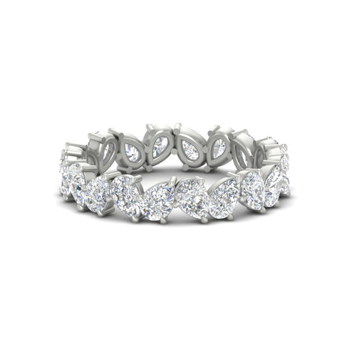 5 Carat Eternity Tear Drop Wedding Band