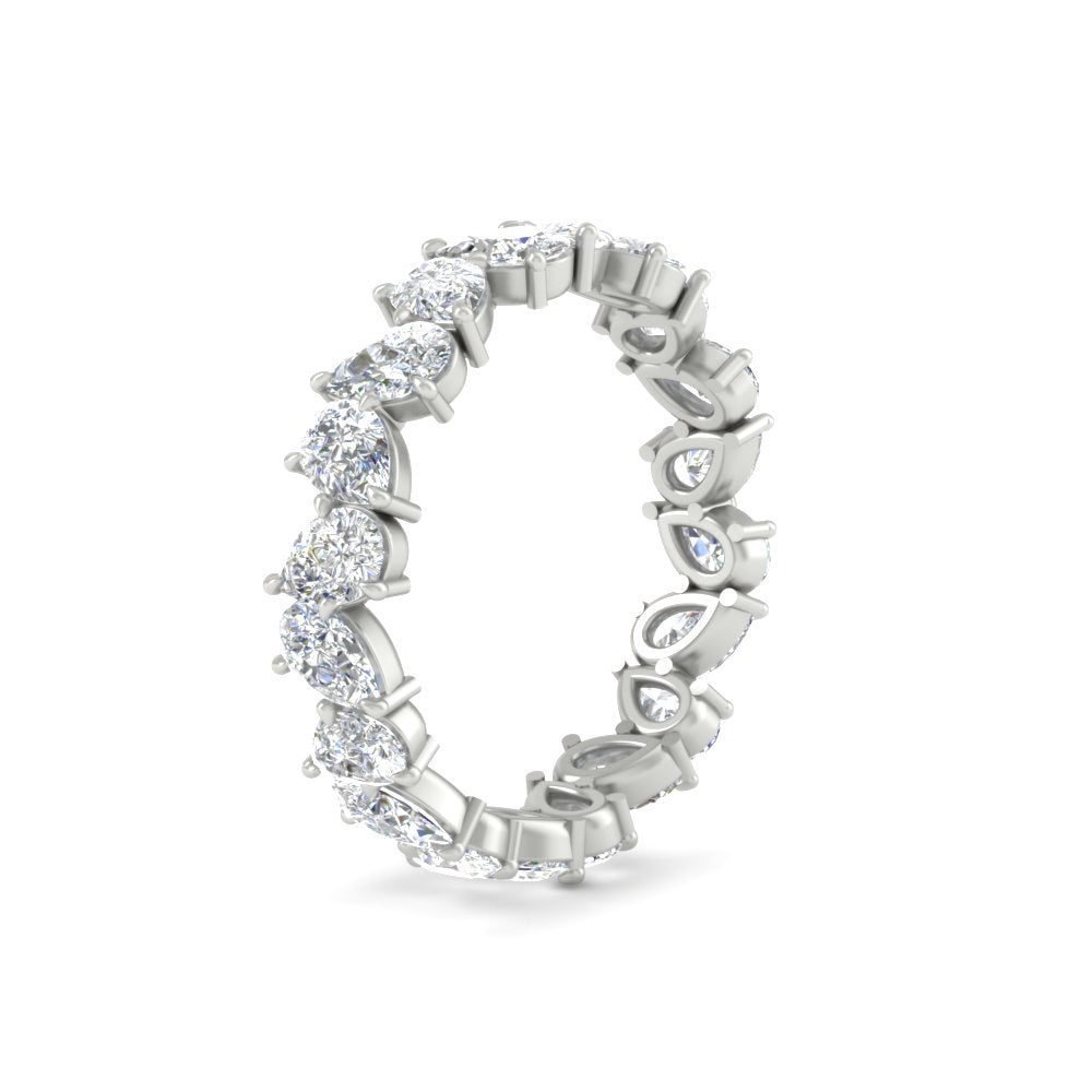 5 Carat Eternity Tear Drop Wedding Band