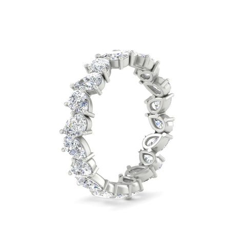 5 Carat Eternity Tear Drop Wedding Band