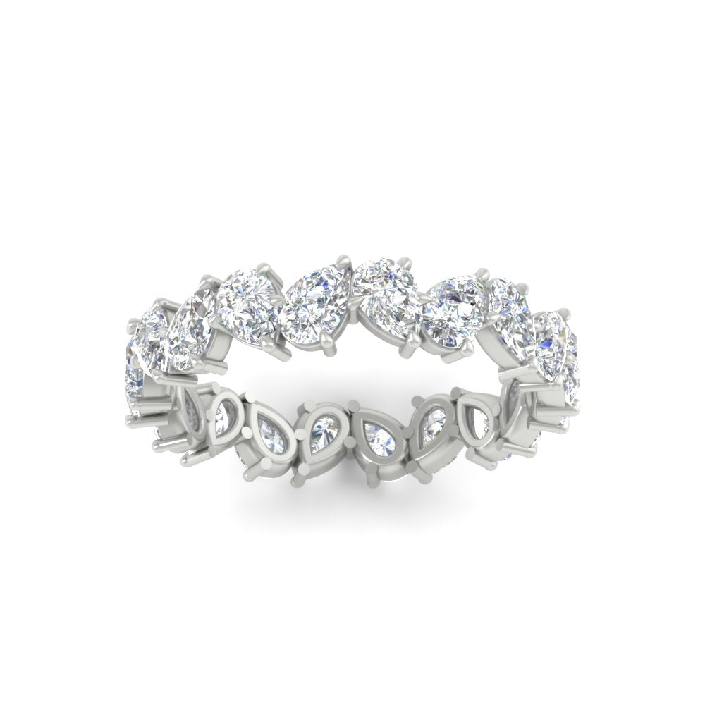 5 Carat Eternity Tear Drop Wedding Band