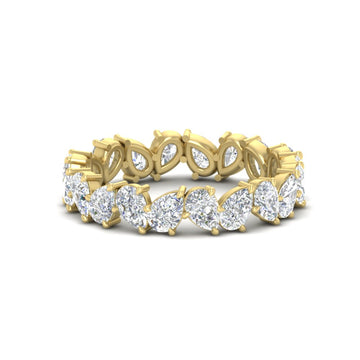 5 Carat Eternity Tear Drop Wedding Band