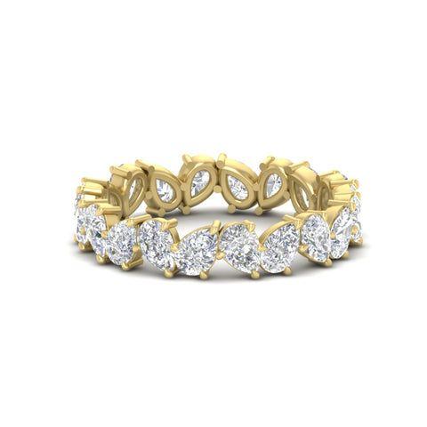 5 Carat Eternity Tear Drop Wedding Band