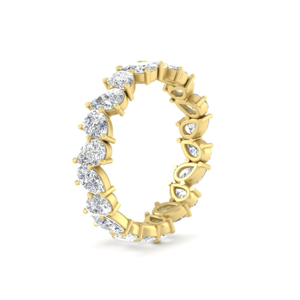 5 Carat Eternity Tear Drop Wedding Band