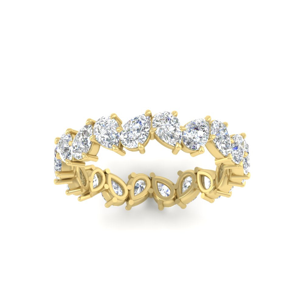 5 Carat Eternity Tear Drop Wedding Band