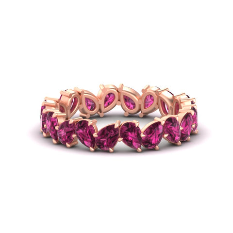 5 Carat Eternity Tear Drop Wedding Band