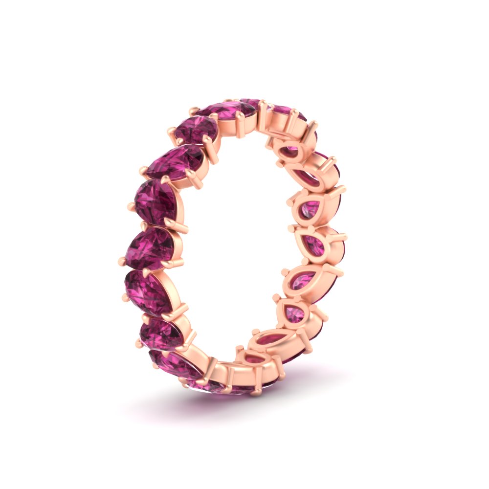 5 Carat Eternity Tear Drop Wedding Band