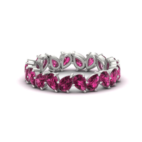 5 Carat Eternity Tear Drop Wedding Band