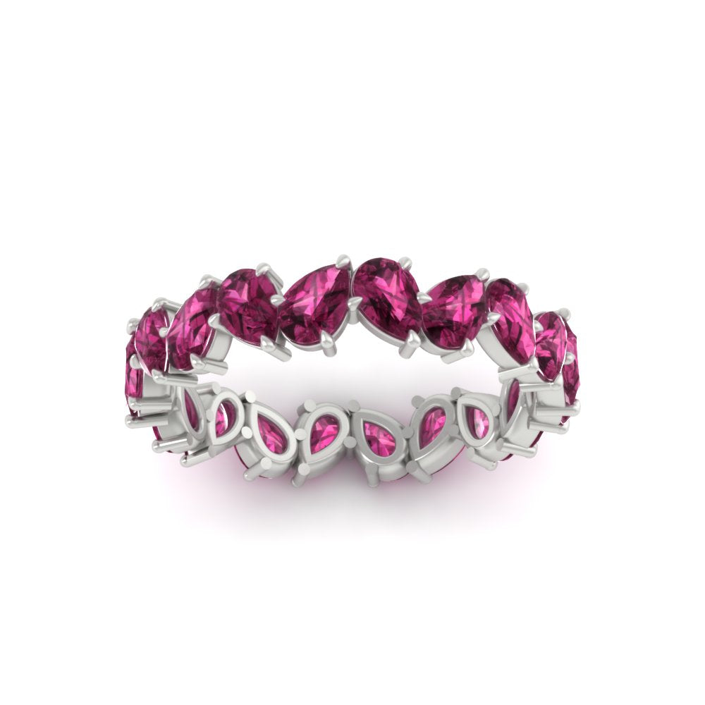 5 Carat Eternity Tear Drop Wedding Band