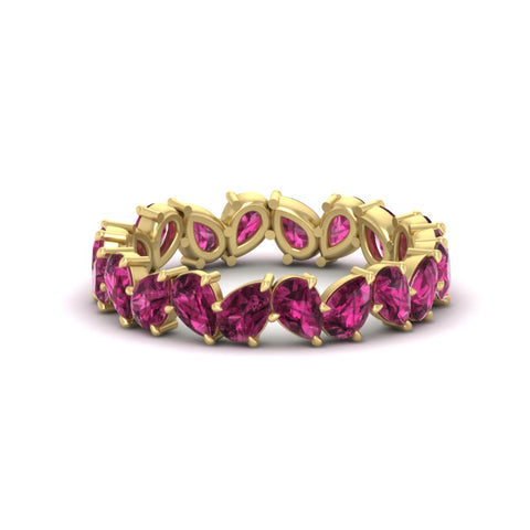 5 Carat Eternity Tear Drop Wedding Band