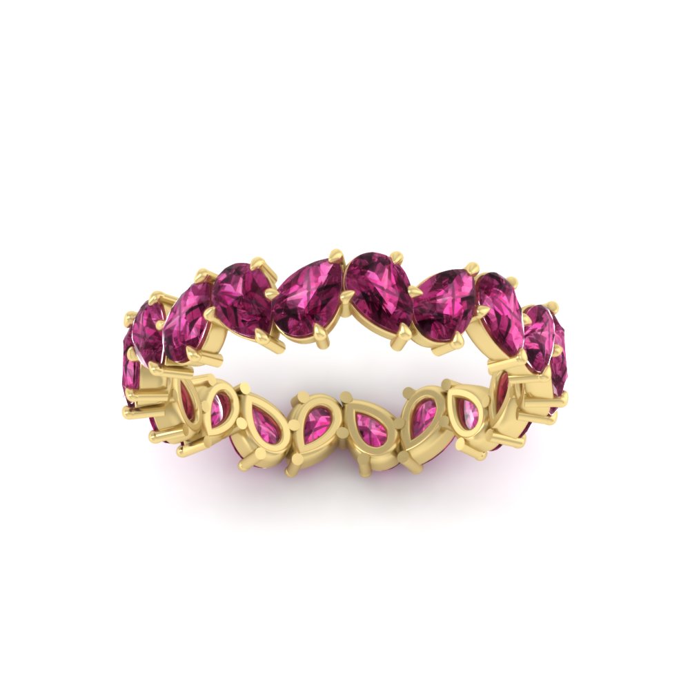 5 Carat Eternity Tear Drop Wedding Band