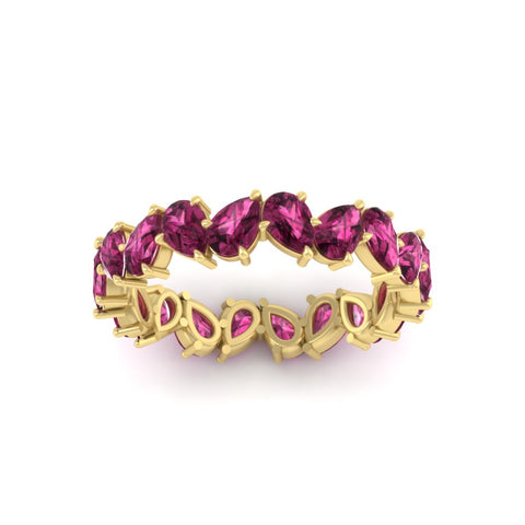 5 Carat Eternity Tear Drop Wedding Band