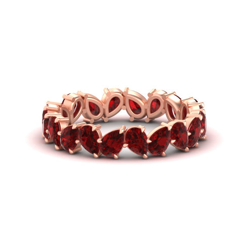 5 Carat Eternity Tear Drop Wedding Band