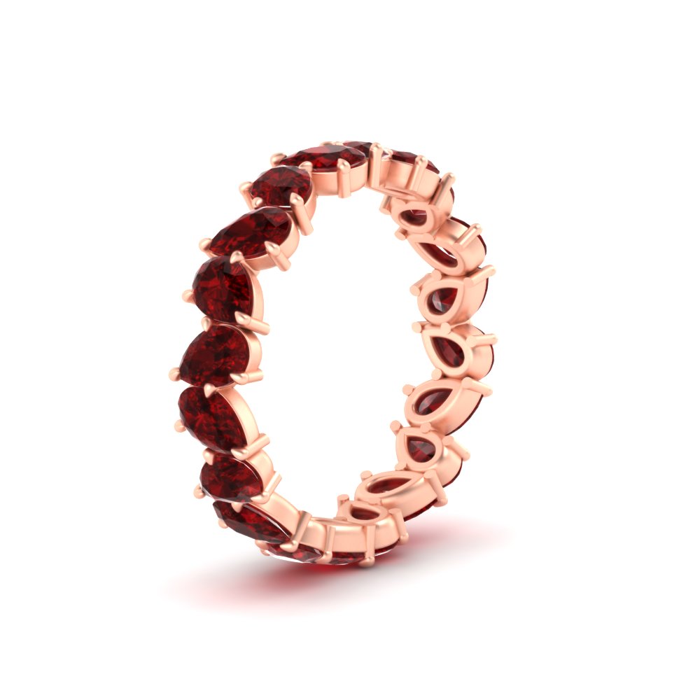 5 Carat Eternity Tear Drop Wedding Band