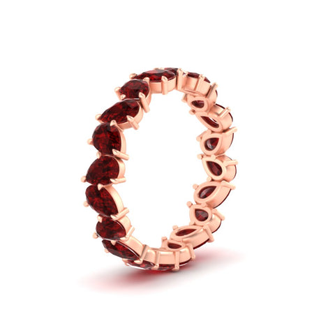 5 Carat Eternity Tear Drop Wedding Band