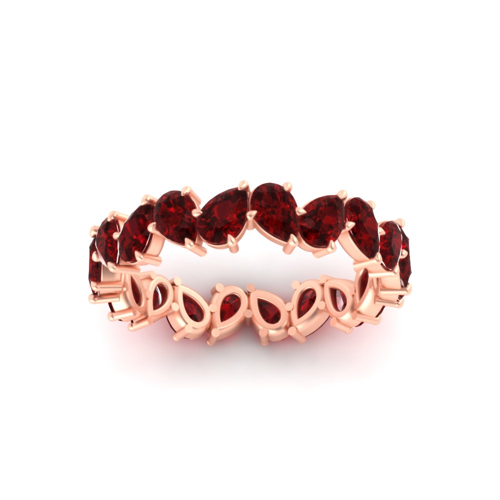 5 Carat Eternity Tear Drop Wedding Band