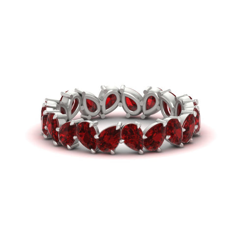 5 Carat Eternity Tear Drop Wedding Band