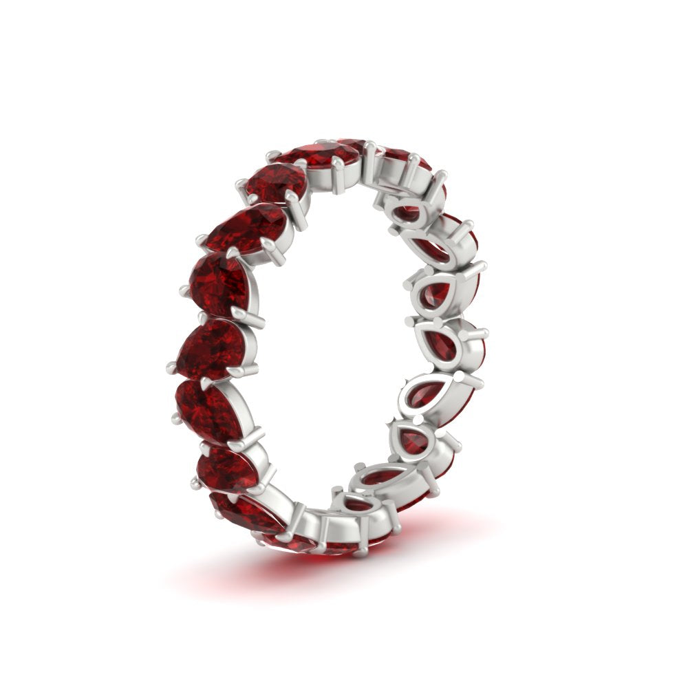 5 Carat Eternity Tear Drop Wedding Band