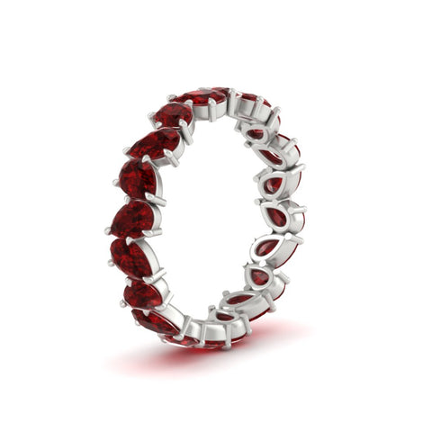 5 Carat Eternity Tear Drop Wedding Band