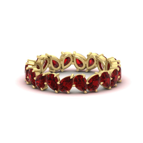 5 Carat Eternity Tear Drop Wedding Band