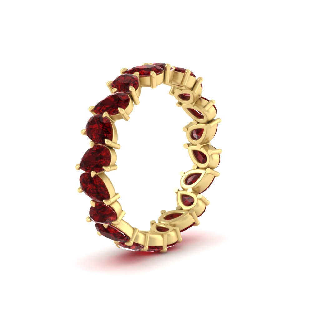 5 Carat Eternity Tear Drop Wedding Band