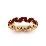 Load image into Gallery viewer, 5 Carat Eternity Tear Drop Wedding Band
