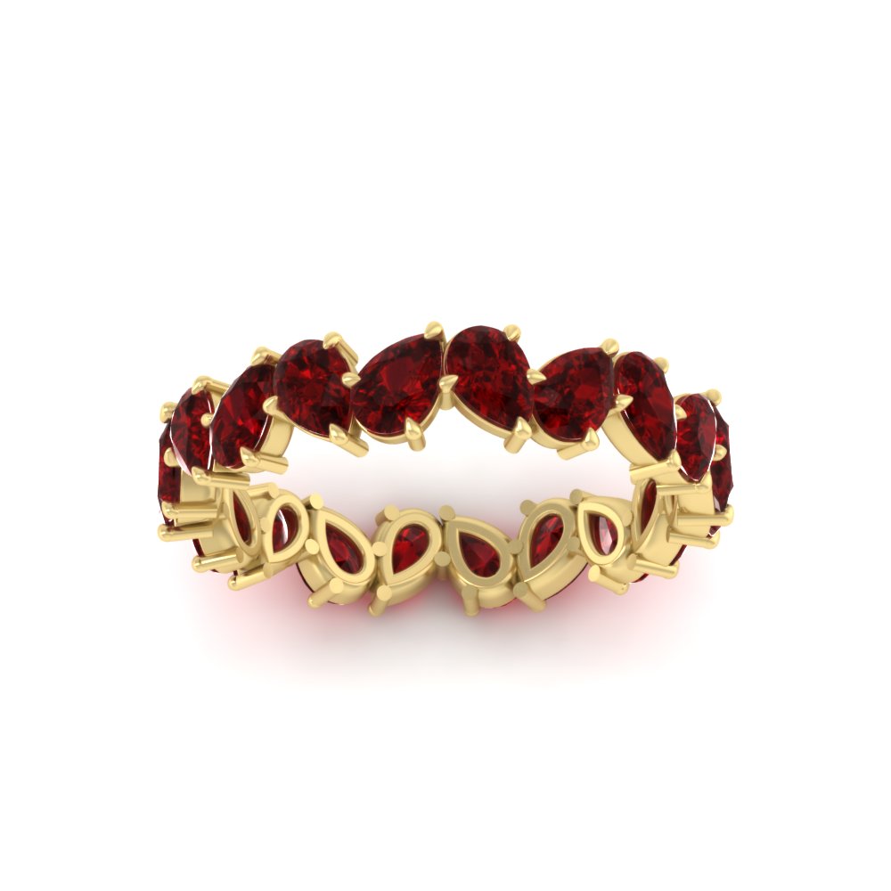 5 Carat Eternity Tear Drop Wedding Band