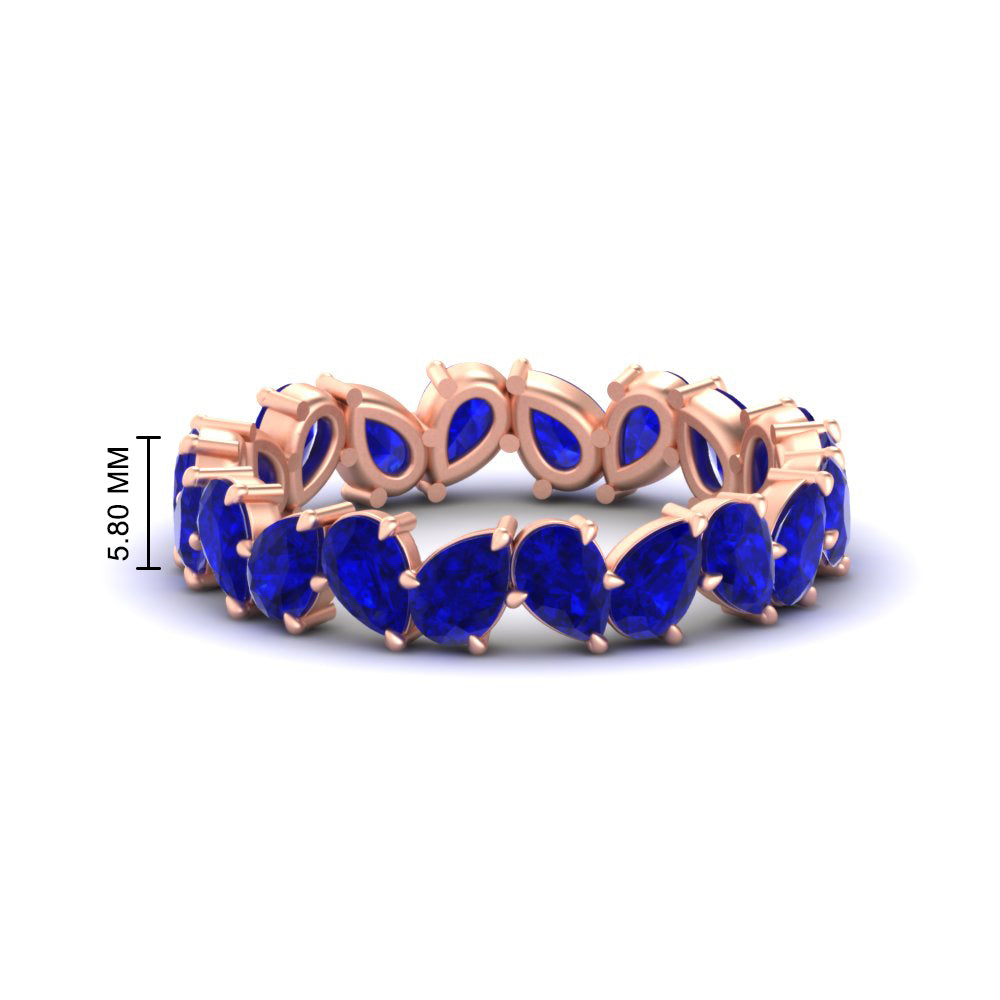 5 Carat Eternity Tear Drop Wedding Band