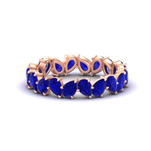 5 Carat Eternity Tear Drop Wedding Band