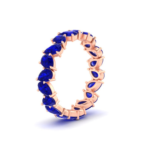 5 Carat Eternity Tear Drop Wedding Band