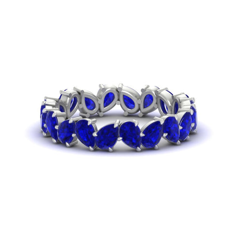 5 Carat Eternity Tear Drop Wedding Band