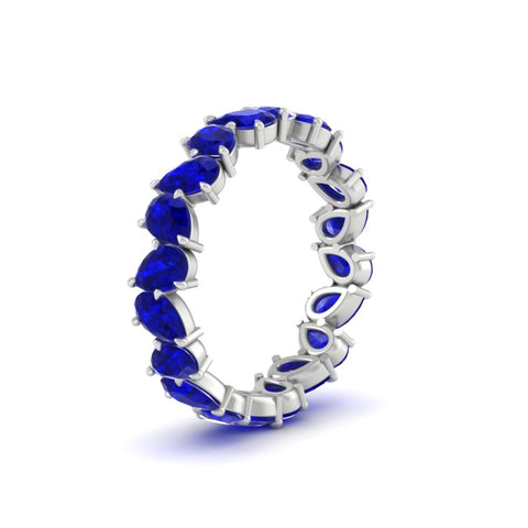5 Carat Eternity Tear Drop Wedding Band