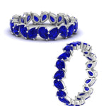 Load image into Gallery viewer, 5 Carat Eternity Tear Drop Wedding Band
