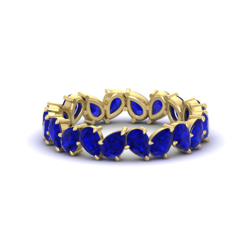 5 Carat Eternity Tear Drop Wedding Band