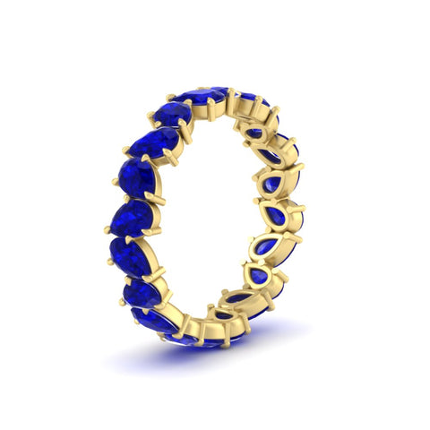 5 Carat Eternity Tear Drop Wedding Band